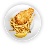 Fish & Chips With Salad 